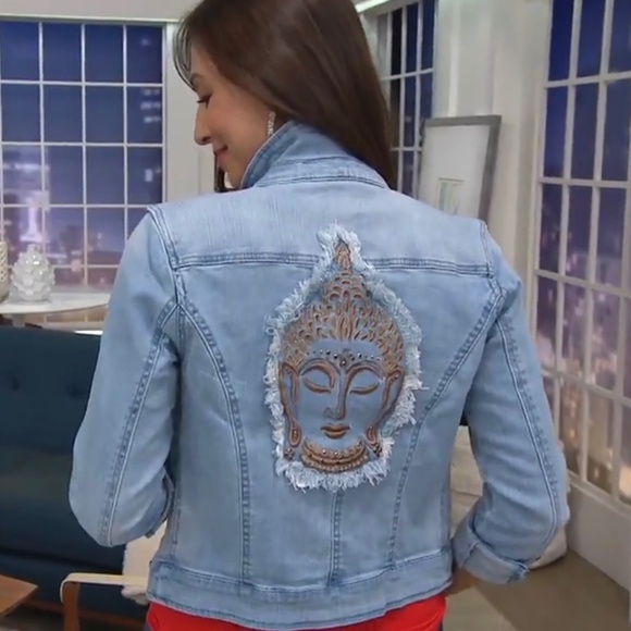 G.I.L.I. Denim Buddha Jacket Light Wash SZ 14 - Picture 1 of 16